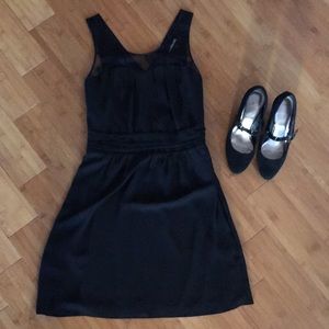 Express black lace and chiffon dress